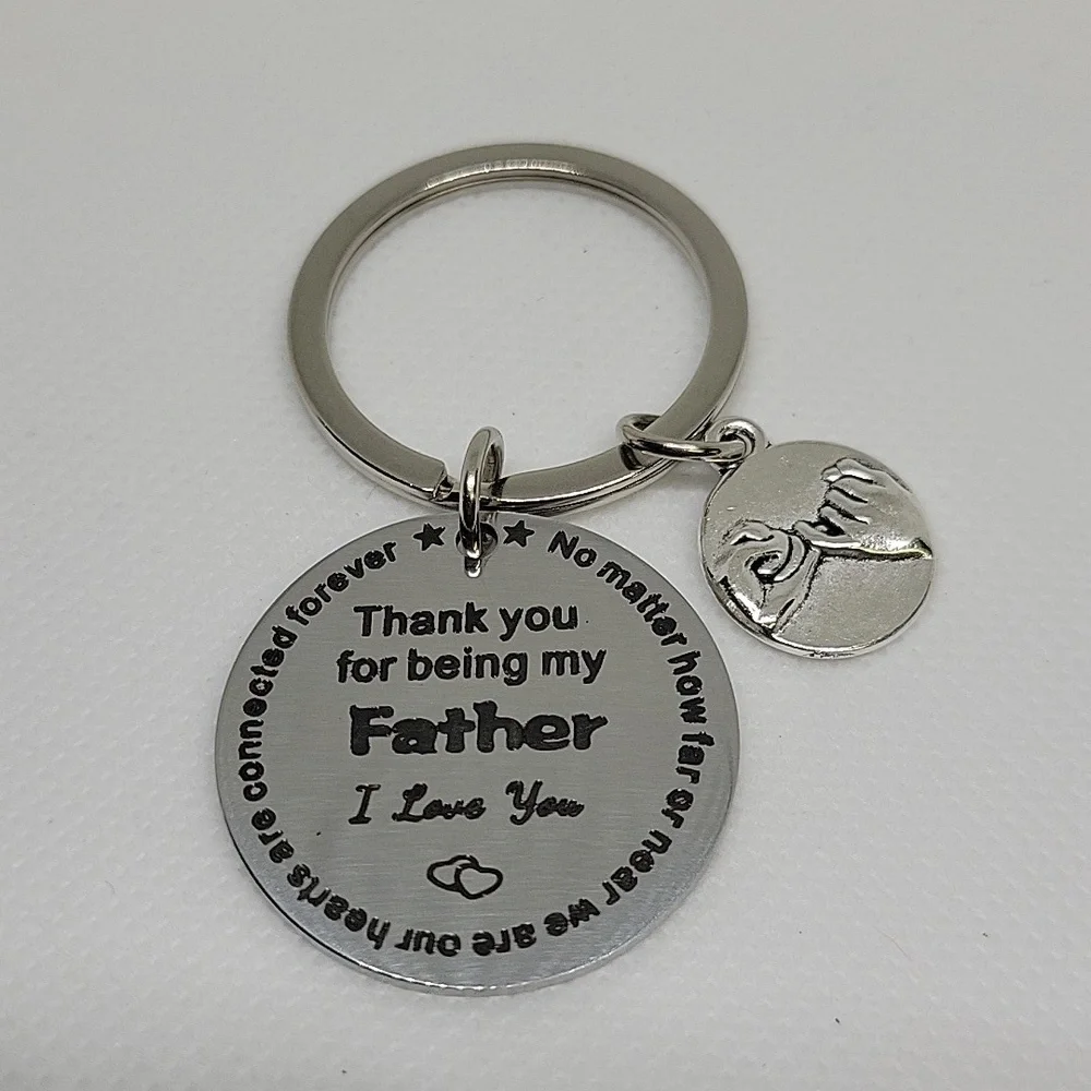 Father I Love You Purse Charm Keyring